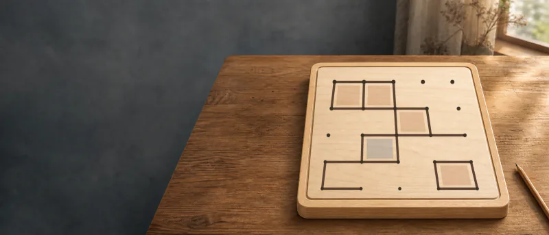 点格棋棋盘与棋子插画