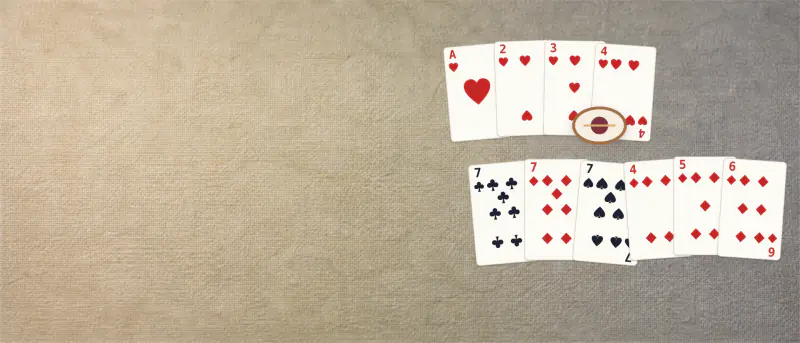 Gin Rummy board and pieces
