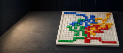 Blokus board and pieces