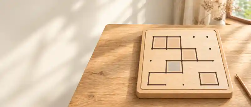 Dots and Boxes board and pieces
