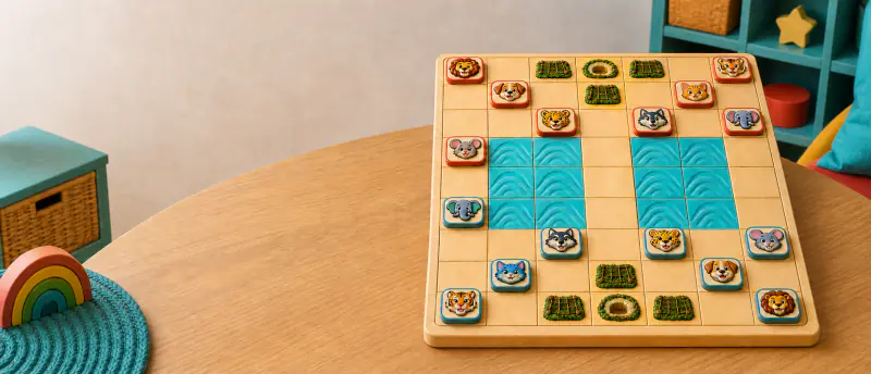 Dou Shou Qi board and pieces