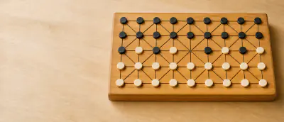 Fanorona board and pieces