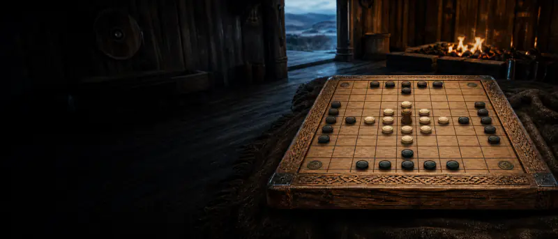 Copenhagen Hnefatafl board and pieces