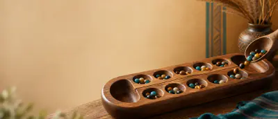 Kalah board and pieces