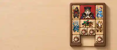 Klotski board and pieces