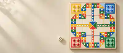 Ludo board and pieces