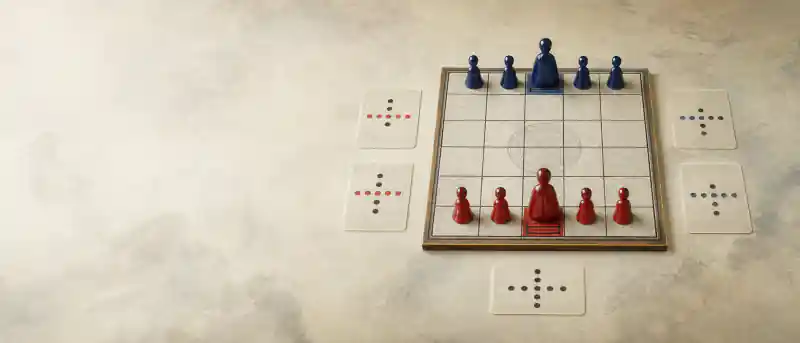 Onitama board and pieces