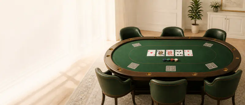 Texas Hold'em board and pieces