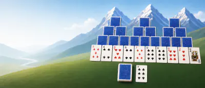 TriPeaks Solitaire board and pieces